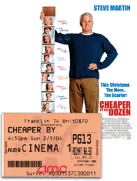 Cheaper By The Dozen (including Brian's movie ticket)