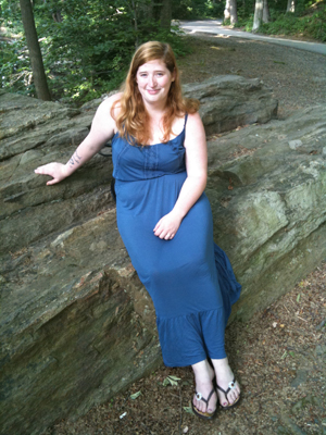 Stephanie in Pennypack Park, right after our engagement
